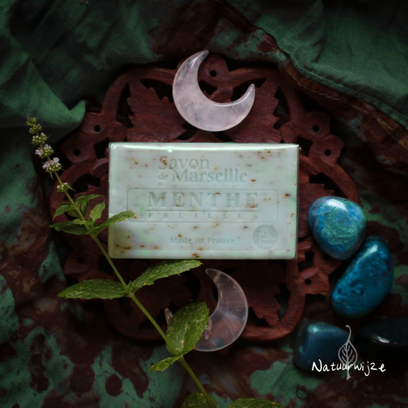 Natuurlijke Marseille Zeep – Muntblaadjes